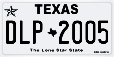 TX license plate DLP2005