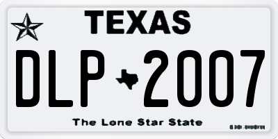 TX license plate DLP2007