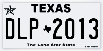 TX license plate DLP2013