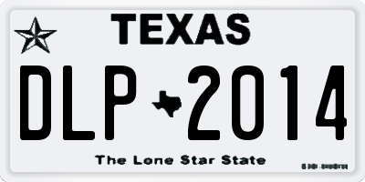 TX license plate DLP2014
