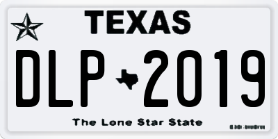 TX license plate DLP2019