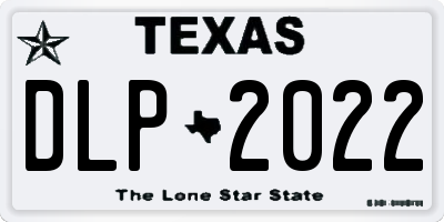 TX license plate DLP2022