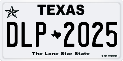 TX license plate DLP2025