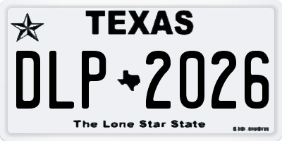 TX license plate DLP2026