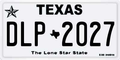 TX license plate DLP2027