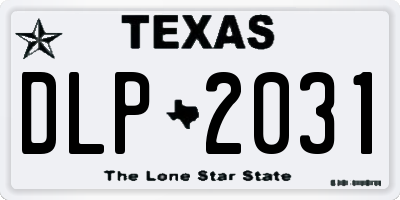 TX license plate DLP2031
