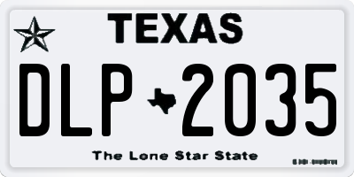 TX license plate DLP2035
