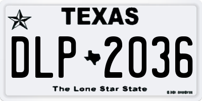TX license plate DLP2036