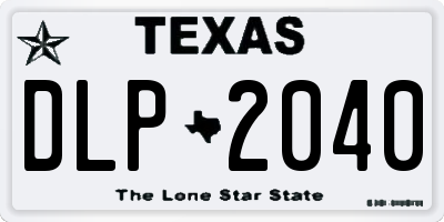 TX license plate DLP2040