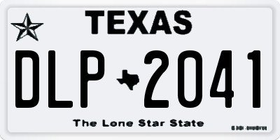 TX license plate DLP2041