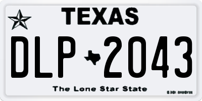 TX license plate DLP2043