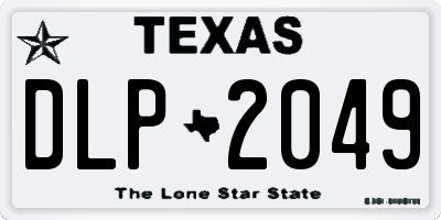 TX license plate DLP2049