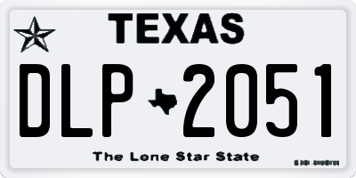 TX license plate DLP2051