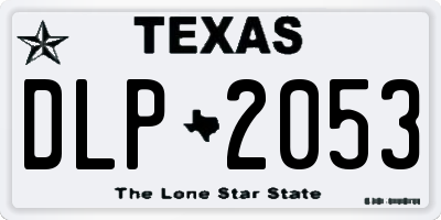 TX license plate DLP2053