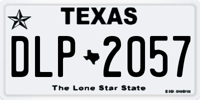 TX license plate DLP2057