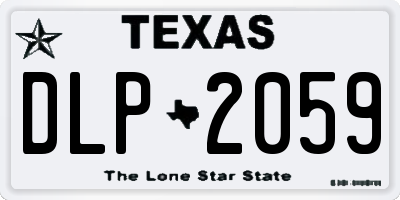 TX license plate DLP2059