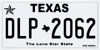 TX license plate DLP2062