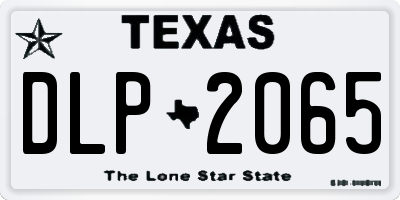 TX license plate DLP2065