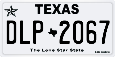 TX license plate DLP2067