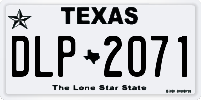 TX license plate DLP2071