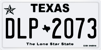 TX license plate DLP2073