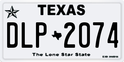 TX license plate DLP2074