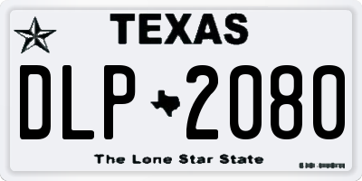 TX license plate DLP2080