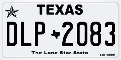 TX license plate DLP2083