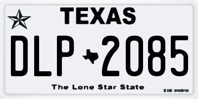 TX license plate DLP2085