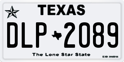 TX license plate DLP2089