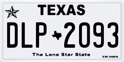TX license plate DLP2093