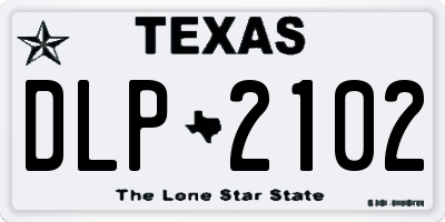 TX license plate DLP2102