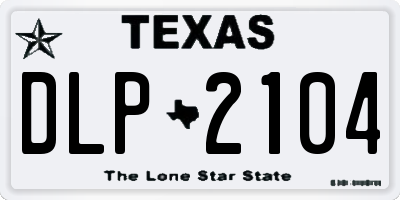 TX license plate DLP2104