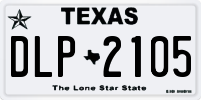 TX license plate DLP2105