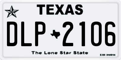 TX license plate DLP2106