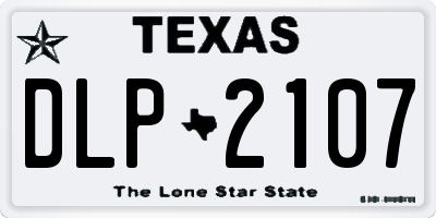 TX license plate DLP2107