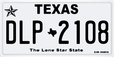 TX license plate DLP2108