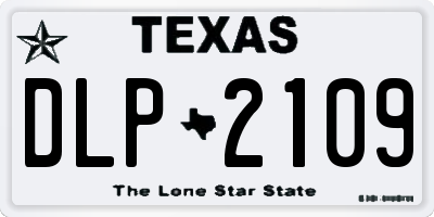 TX license plate DLP2109