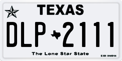 TX license plate DLP2111
