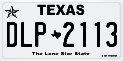 TX license plate DLP2113