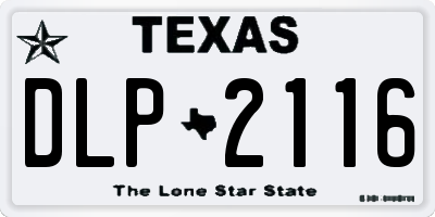 TX license plate DLP2116