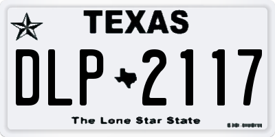 TX license plate DLP2117