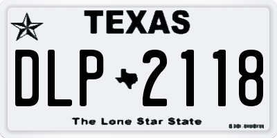 TX license plate DLP2118