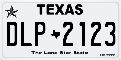 TX license plate DLP2123