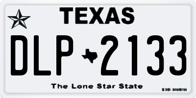 TX license plate DLP2133