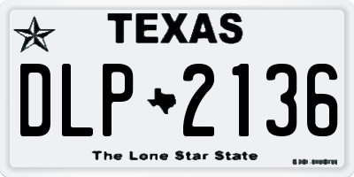 TX license plate DLP2136