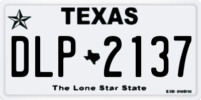 TX license plate DLP2137