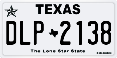 TX license plate DLP2138