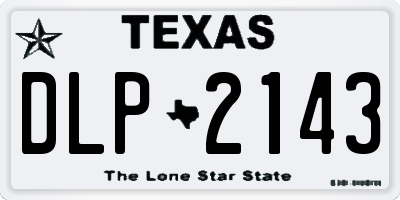 TX license plate DLP2143