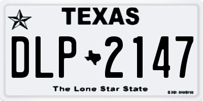 TX license plate DLP2147